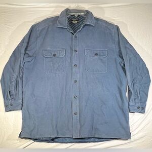 Levi's Cotton Heavyweight Lined Blue Men's Long Sleeve Shirt Size Xl
